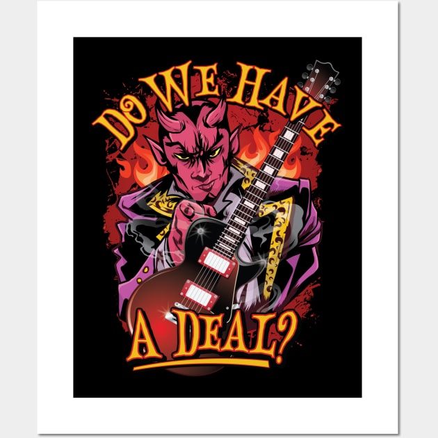 Guitar Deal at the Crossroads - Blues Guitar Fan Wall Art by Graphic Duster